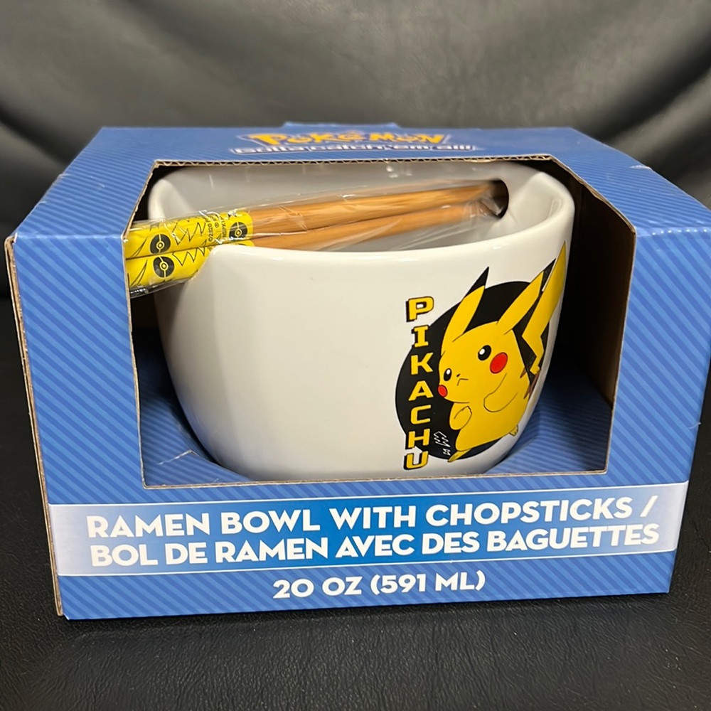 Pikachu Ramen Bowl with Chopsticks